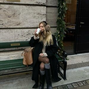 Aspen Brown Black Adjustable Faux Fur Fluffy Winter Earmuffs Hair Accessory Hat